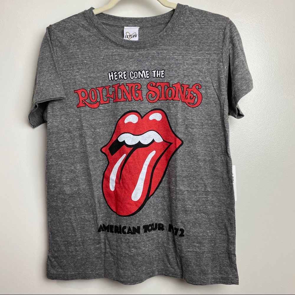 New Letluv Anthropologie Rolling Stones band tee S